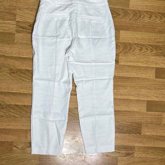 Express Stretchable Trousers Ankle High Rise Curvy White Women's Pants Size 8S N - Picture 11 of 16